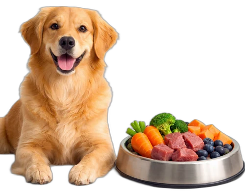 Perro saludable con alimentación natural